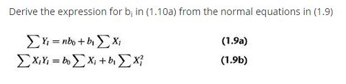 Solved Derive The Expression For B; In (1.10a) From The | Chegg.com