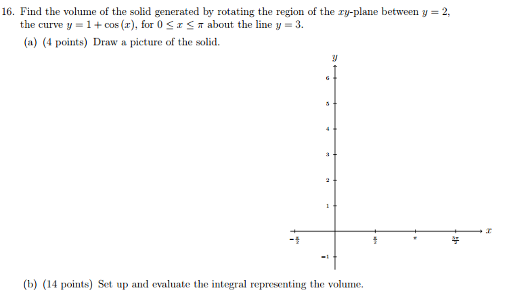 Solved Find the volume of the solid generated by rotating | Chegg.com