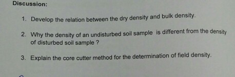 Solved Develop the relation between the dry density and bulk | Chegg.com