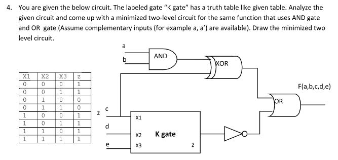 Solved 4. You are given the below circuit. The labeled gate | Chegg.com