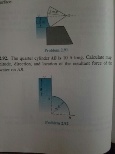 Solved The quarter cylinder AB is 10 ft long. Calculate | Chegg.com