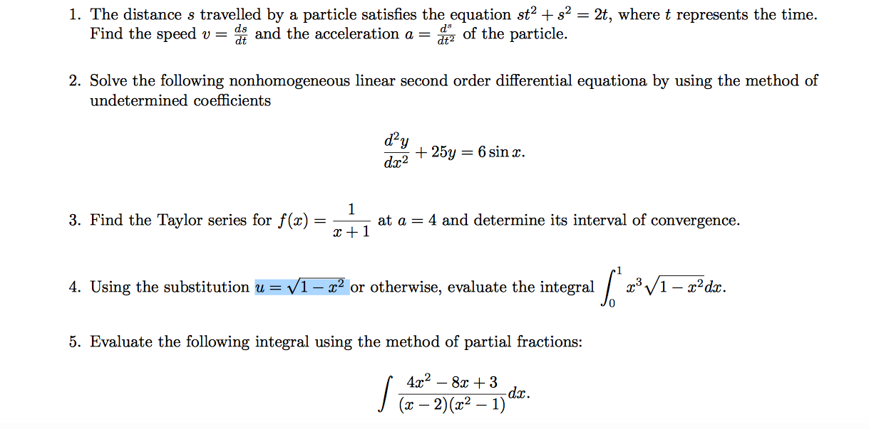 Solved The distance s travelled by a particle satisfies the | Chegg.com