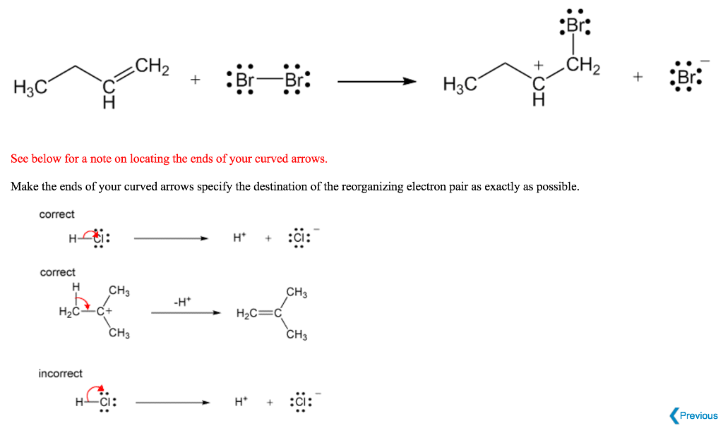 Solved Draw curved arrows to show the movement of electrons | Chegg.com