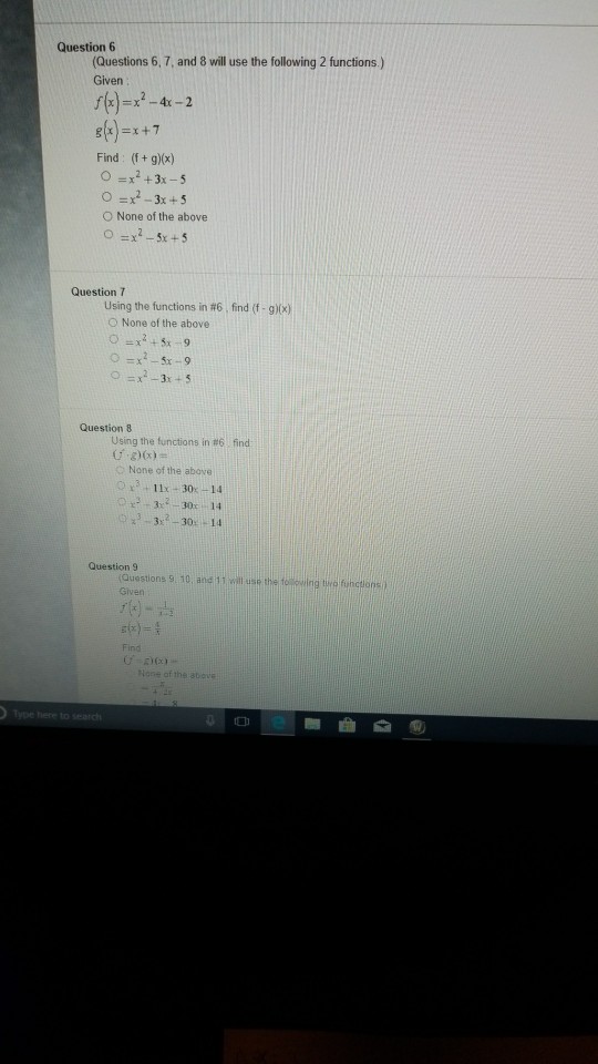 Solved Question 6 (Questions 6,7, and 8 will use the | Chegg.com
