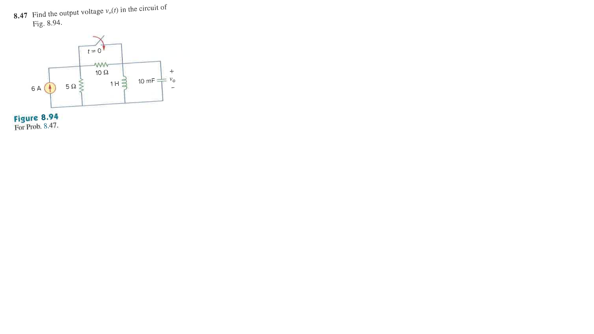 Solved Find the output voltage v_0(t) in the circuit of Fig. | Chegg.com