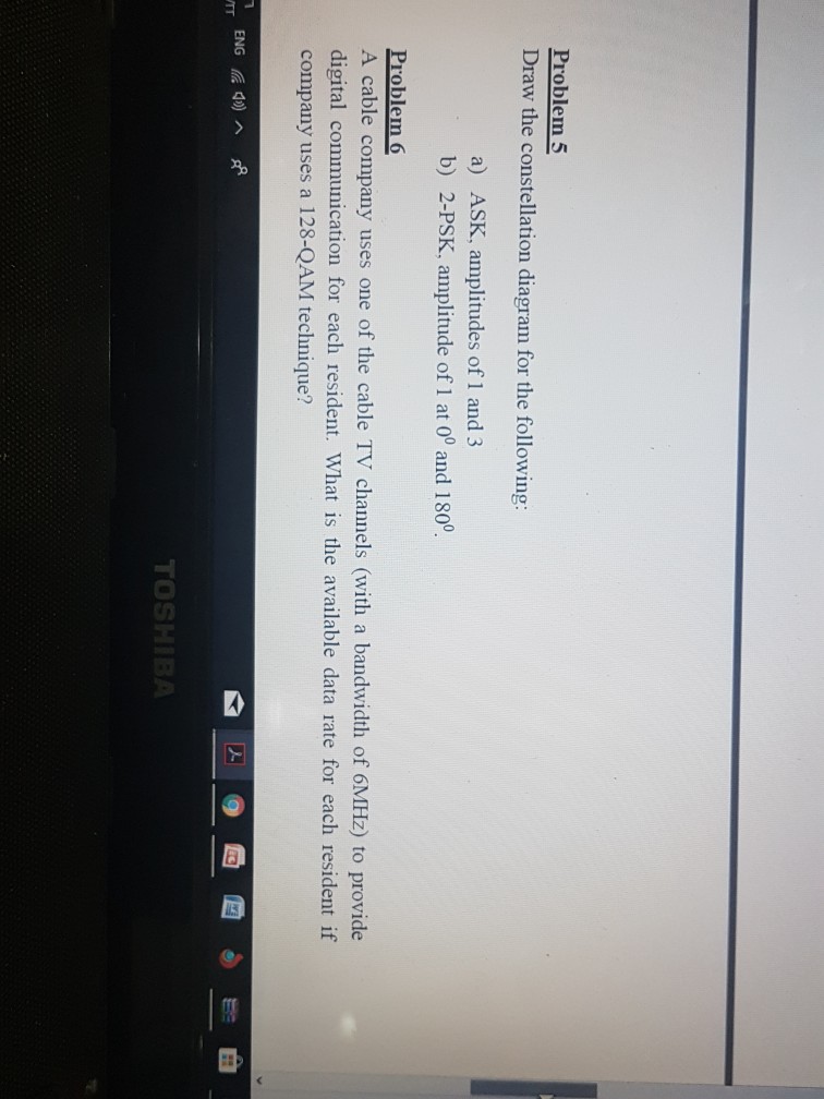 Solved Problem 5 Draw the constellation diagram for the | Chegg.com