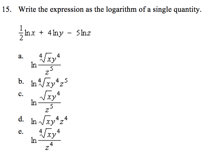 condense logarithms solver