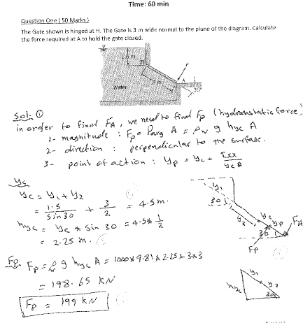 find the force at the support to hold the bottom of the tank hinged at the corner c find the force at the support to hold the bottom of the tank hinged at the corner c
