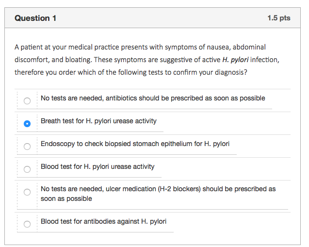 Solved Question1 1.5 pts A patient at your medical practice | Chegg.com