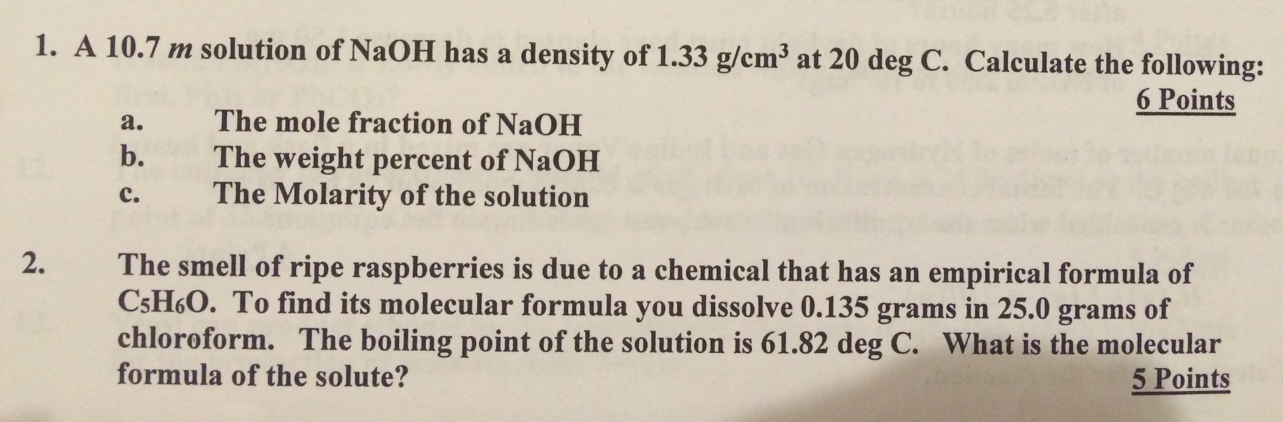 Solved A 10.7 m solution of NaOH has a density of 1.33 | Chegg.com