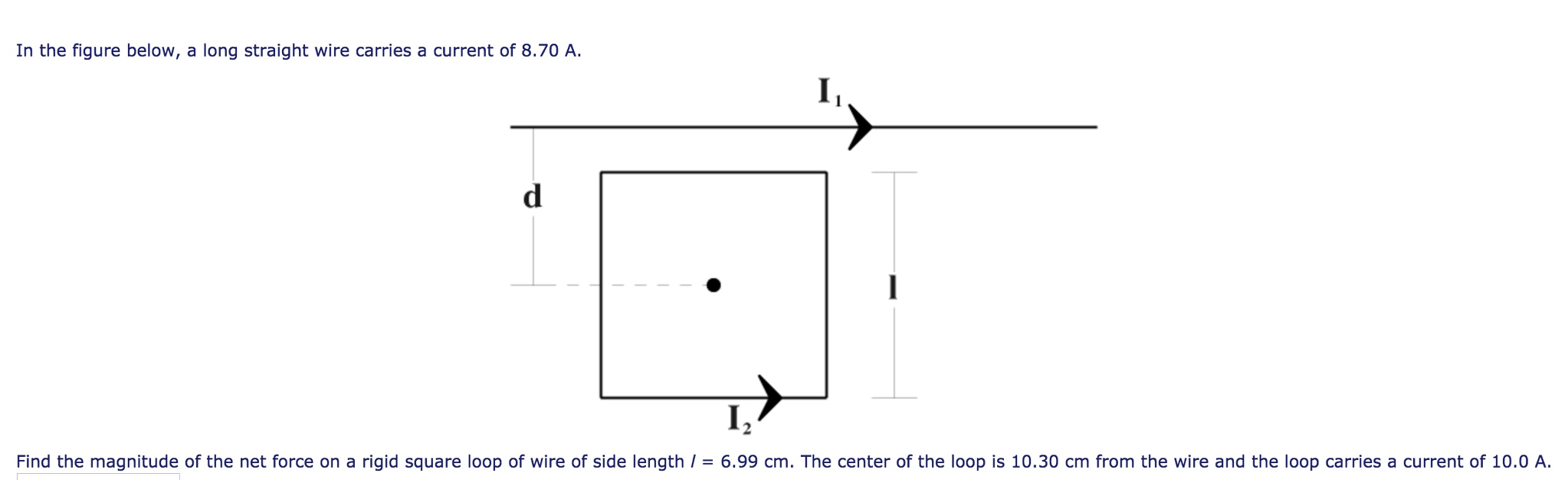 Solved In the figure below, a long straight wire carries a | Chegg.com
