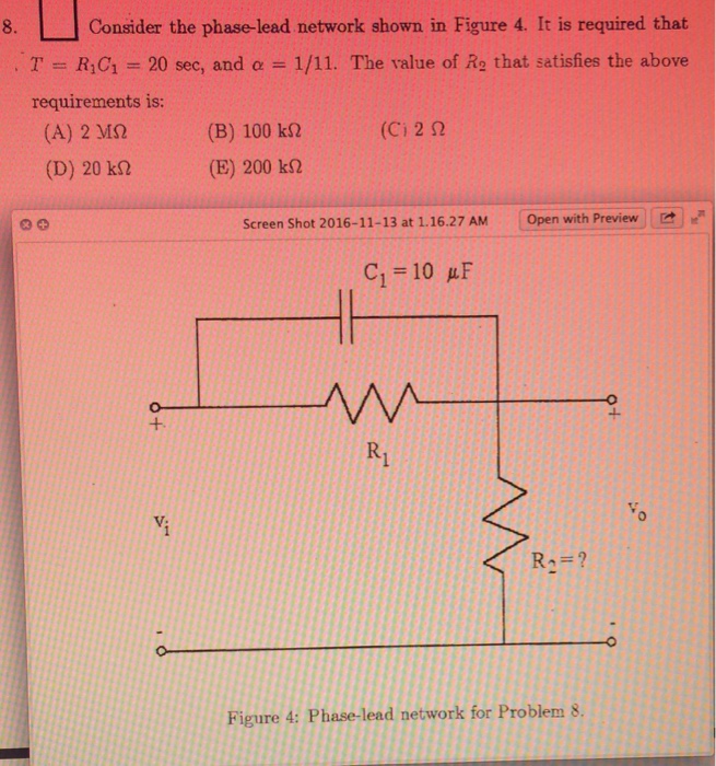 Solved 1 Consider The Network Shown In The Figure Bel