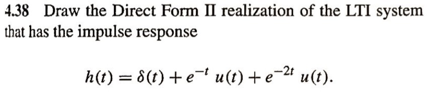 Solved Draw the Direct Form II realization of the LTI system | Chegg.com