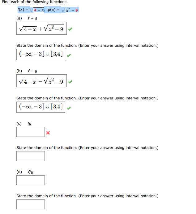 Solved Find Each Of The Following Functions. F(x) = | Chegg.com