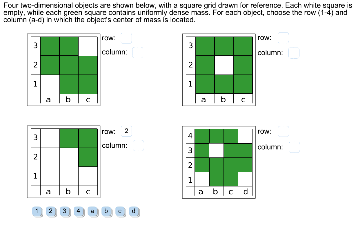 Solved Four two-dimensional objects are shown below, with a | Chegg.com