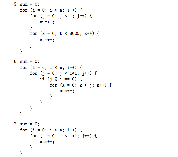 Solved " sum = 0 for (i = 0; i