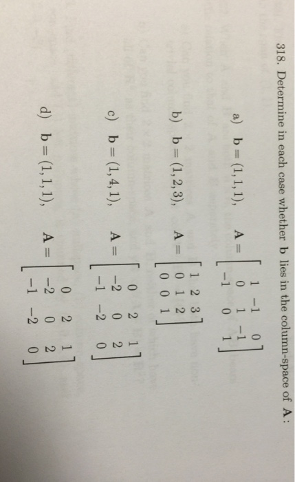 Solved Determine In Each Case Whether B Lies In The | Chegg.com