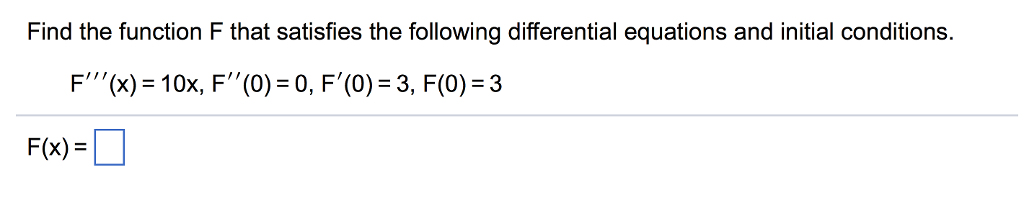 Solved Find The Function F That Satisfies The Following