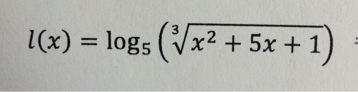 Solved I (x) = log5 (yx2 + 5x + 1 | Chegg.com