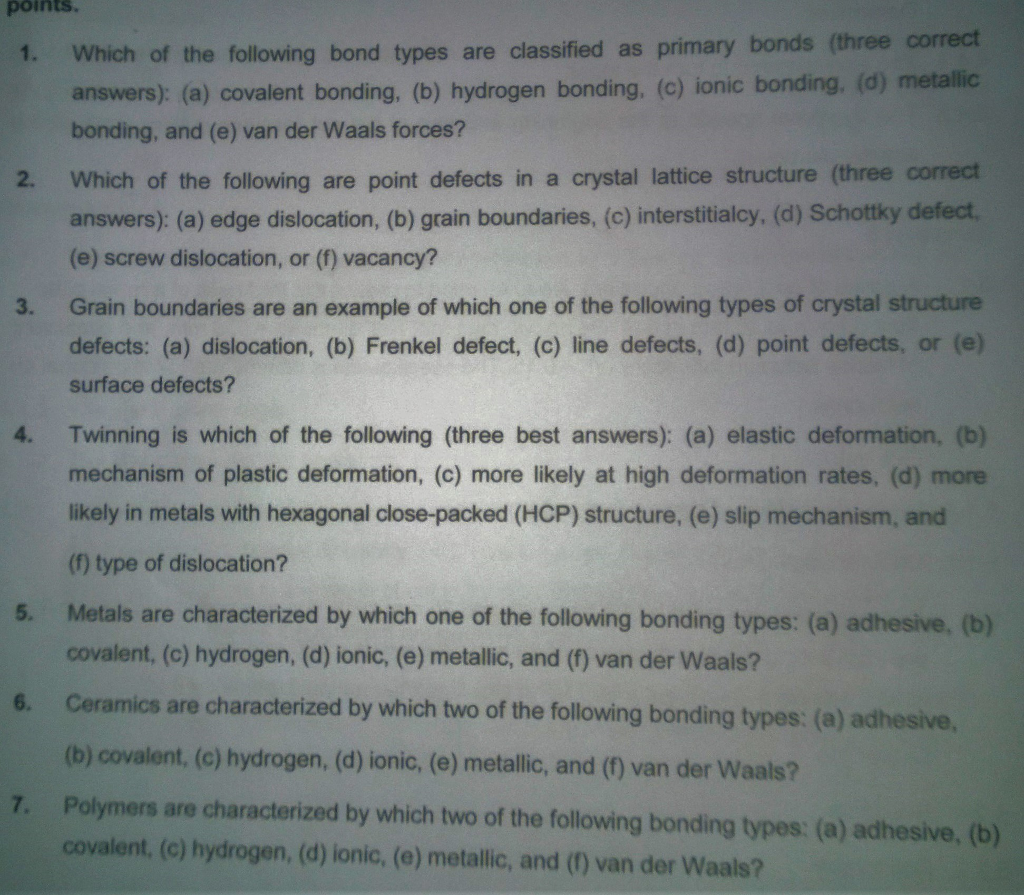 Solved 17. Surface texture includes which of the following