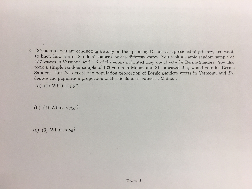 Solved 4. (25 points) You are conducting a study on the | Chegg.com