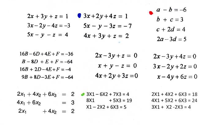 Solved Solve The Following System Of Linear Equations Using 8676