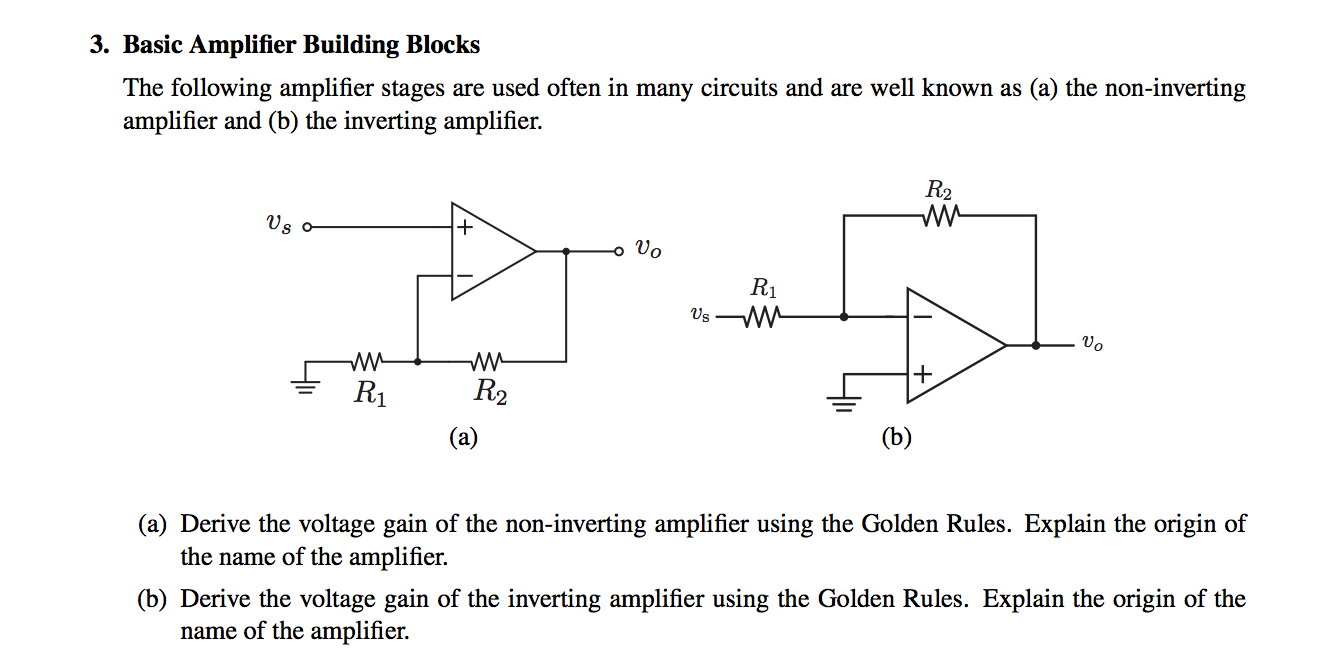 Solved Basic Amplifier Building Blocks The following