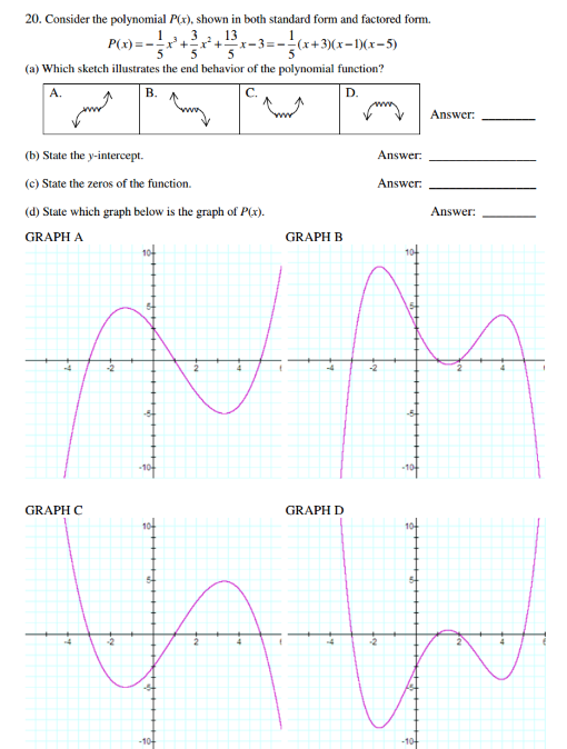 Solved Consider the polynomial P(x), shown in both standard | Chegg.com