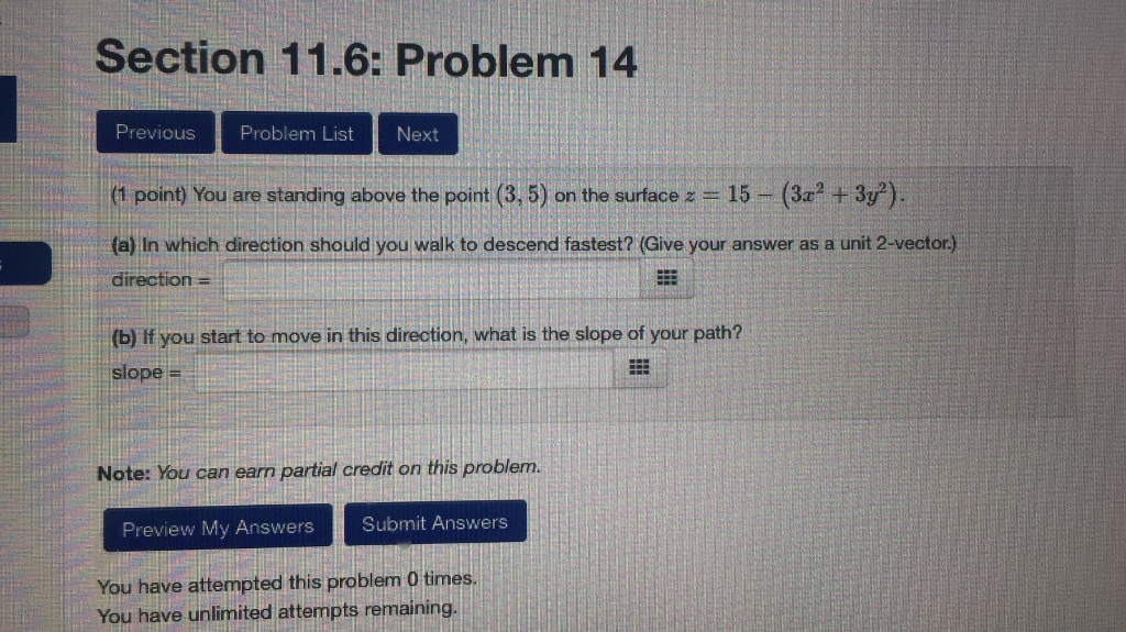 Solved Section 11.6: Problem 14 Previous Problem List Next | Chegg.com