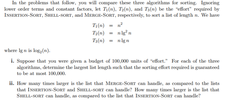 Solved In the problems that follow, you will compare these | Chegg.com