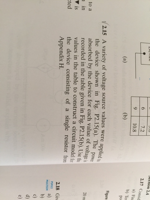 A variety of voltage source values were applied to | Chegg.com