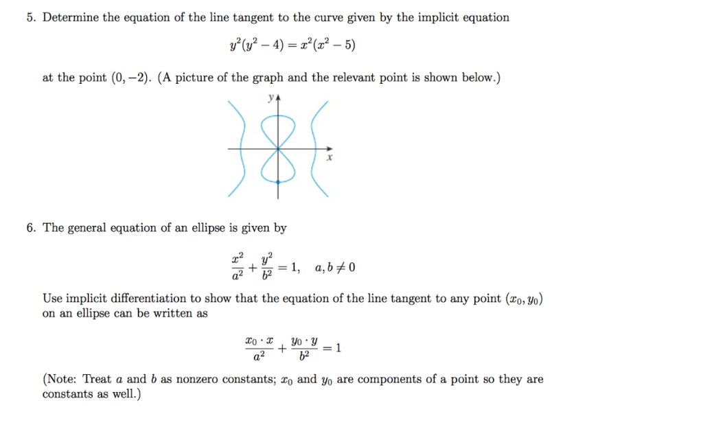 Solved 5. Determine the equation of the line tangent to the | Chegg.com