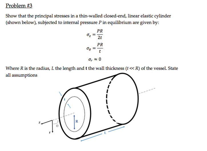 Solved Show that the principal stresses in a thin-walled | Chegg.com