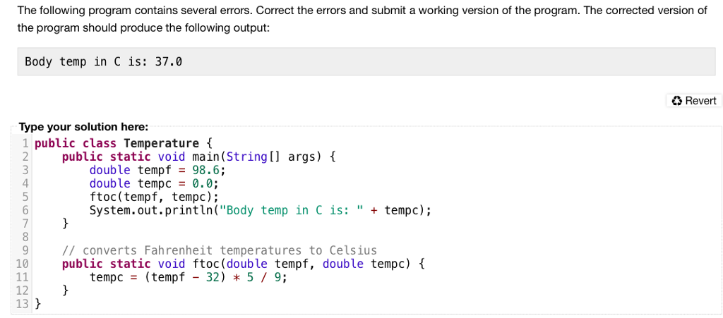 Solved The following program contains several errors. | Chegg.com