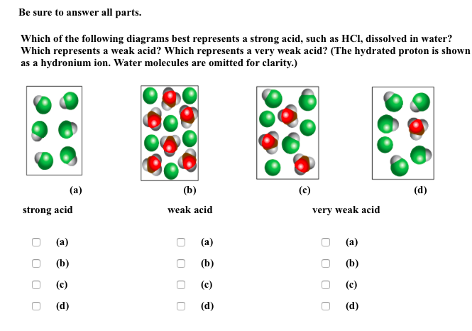 which-of-the-following-diagrams-represent-a-weak-acid-dissolved-in