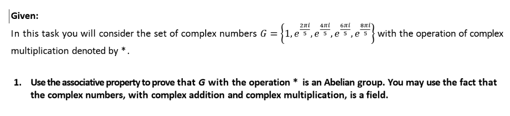 Solved Given: In this task you will consider the set of | Chegg.com
