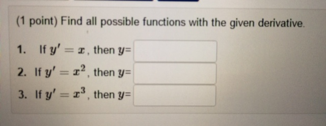 Solved Find all possible functions with the given | Chegg.com