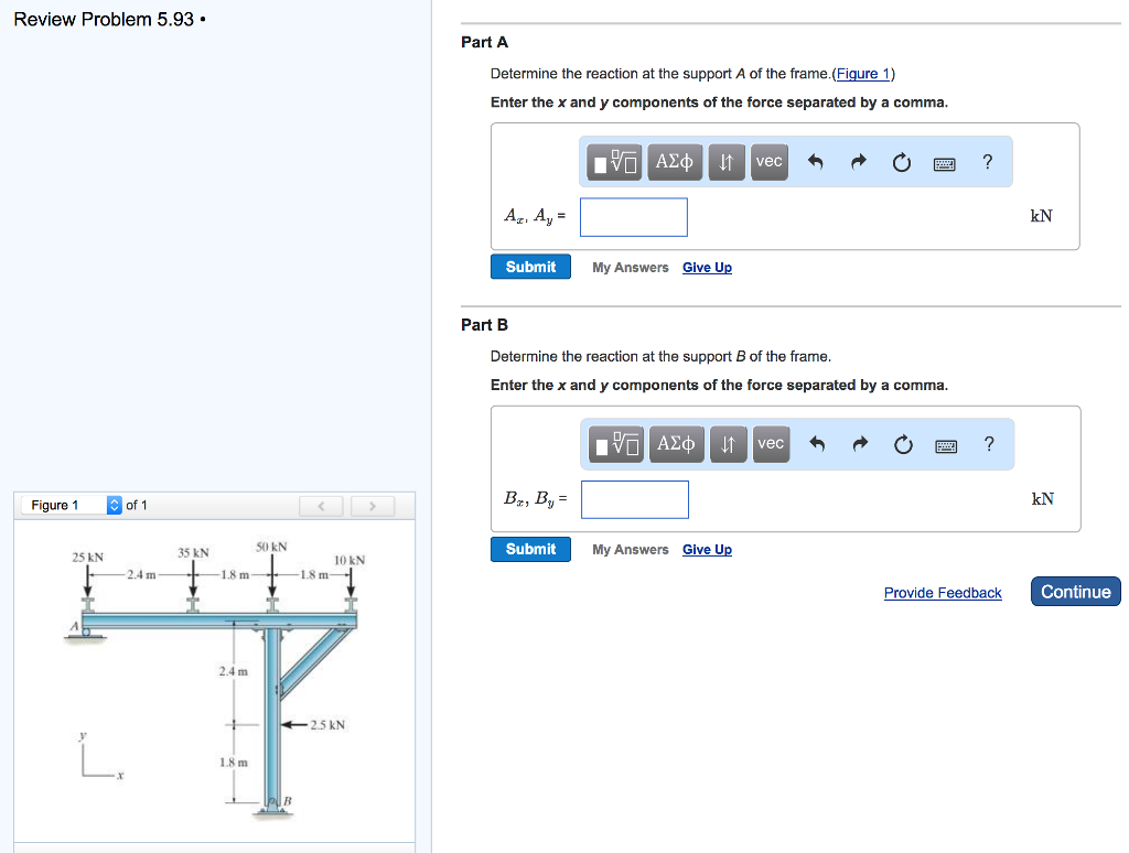 Solved Determine the reaction at the support A of the | Chegg.com