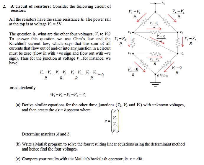 Solved A circuit of resistors: Consider the following | Chegg.com