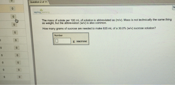 Solved The Mass Of The Solute Per 100 Ml Of Solution Is