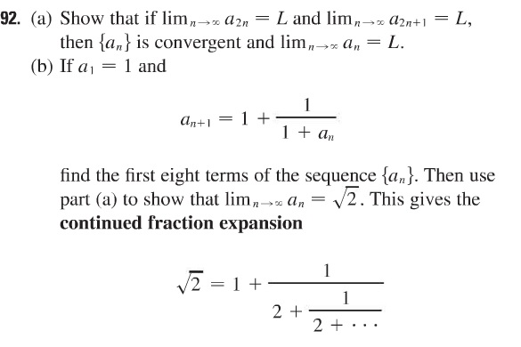Solved Show That If Limn Rightarrow Infinity A2n L And