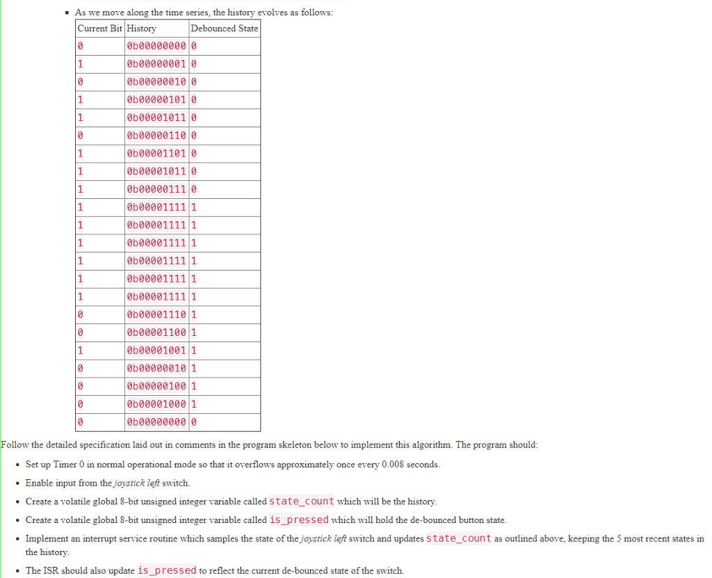 Non blocking Switch Debounce Question Implement Chegg Non blocking switch debounce question implement chegg