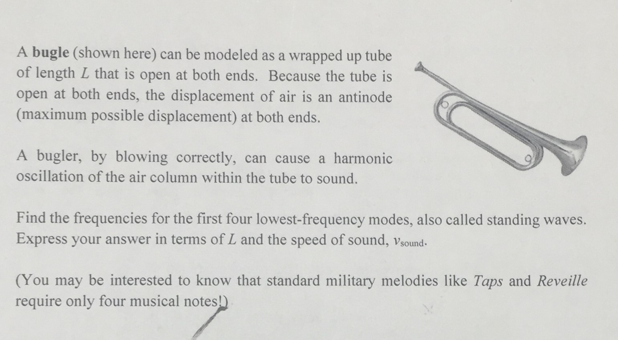 Solved A bugle (shown here) can be modeled as a wrapped up