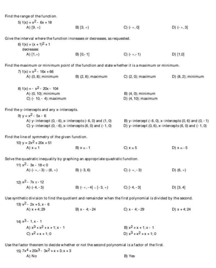 solved-find-the-range-of-the-function-5-f-x-x-6x18-b-3-chegg