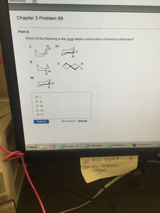 Which Of The Following Is The Most Stable Conformation Of Bromocyclohexane