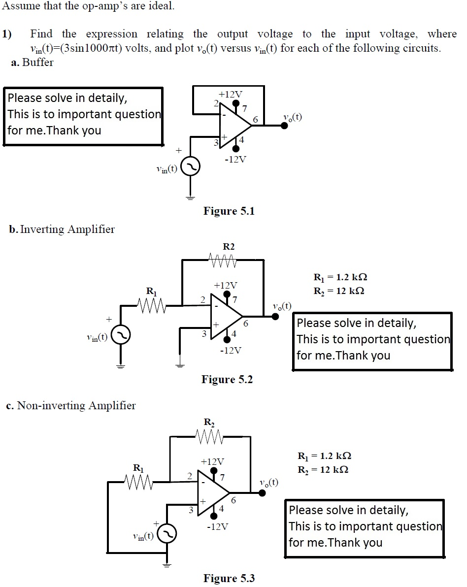 Solved Assume that the op-amp's are ideal. Find the | Chegg.com