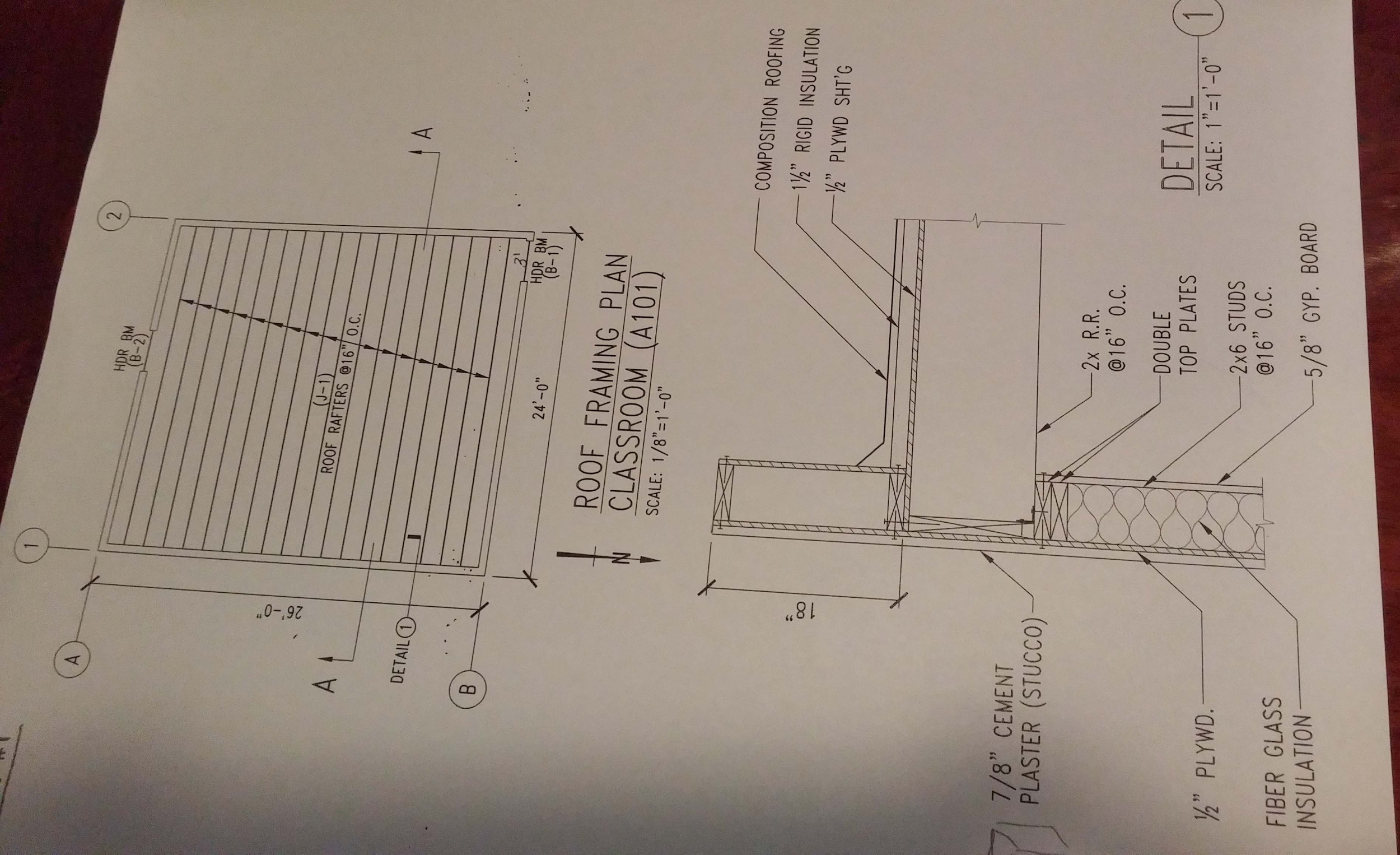 (Solved) - For The Roof Framing Plan Shown: Calculate Roof Dead Load ...