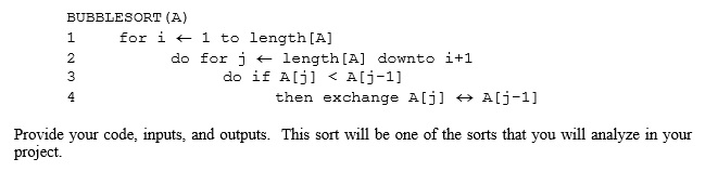 Solved Implement the Bubble Sort in Java Here is the Pseudo | Chegg.com