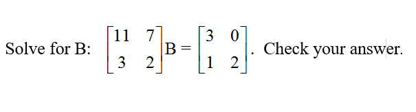 Solved 11 7 Solve For B Check Your Answer. | Chegg.com