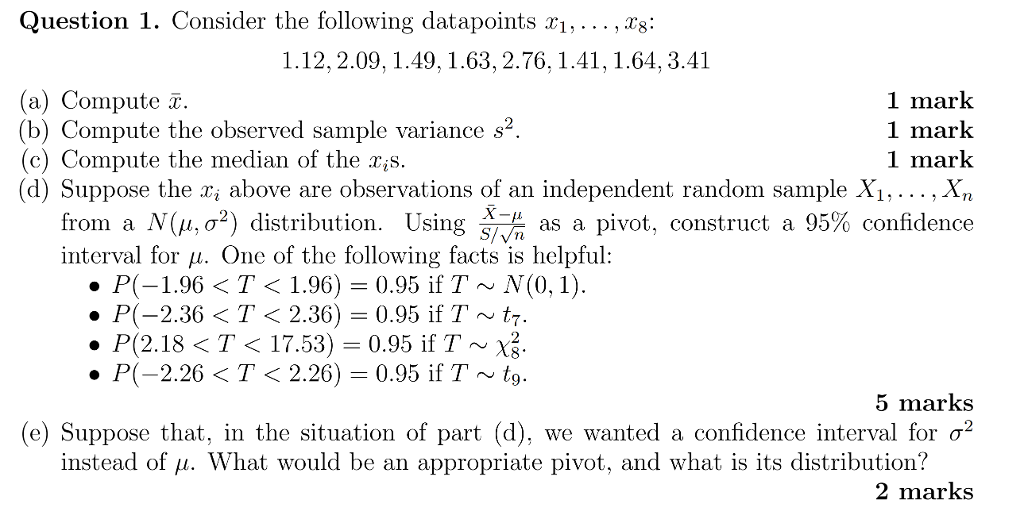 Solved Question 1 Consider The Following Datapoints R1 8353